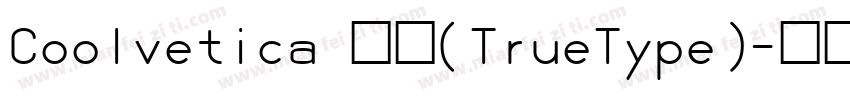 Coolvetica 常规(TrueType)字体转换